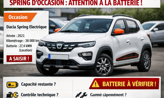 Spring d’occasion : attention à la batterie